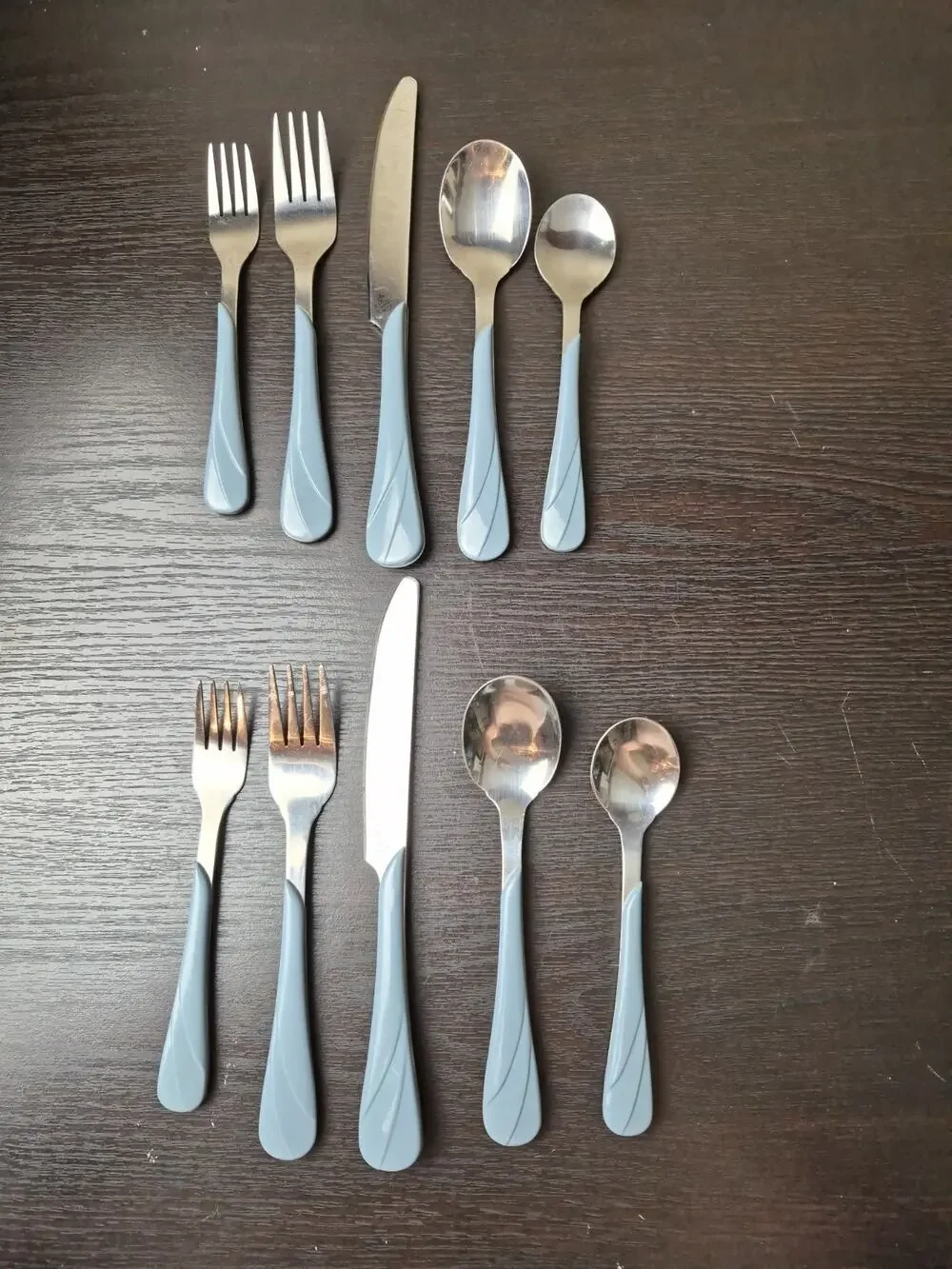 Retired Fiestaware Flatware - Swirl Pattern PERIWINKLE Blue - 10-Piece Place Set